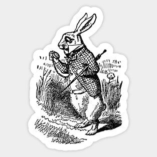 Vintage Alice in Wonderland White Rabbit Sticker